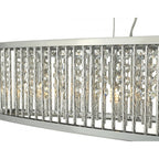 Dar NAN6268 Nantes 5 Light Bar Pendant Polished Chrome Aluminium