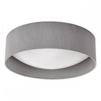 Dar NYS5039 Nysa 2 Light Flush Grey Faux Silk 40cm