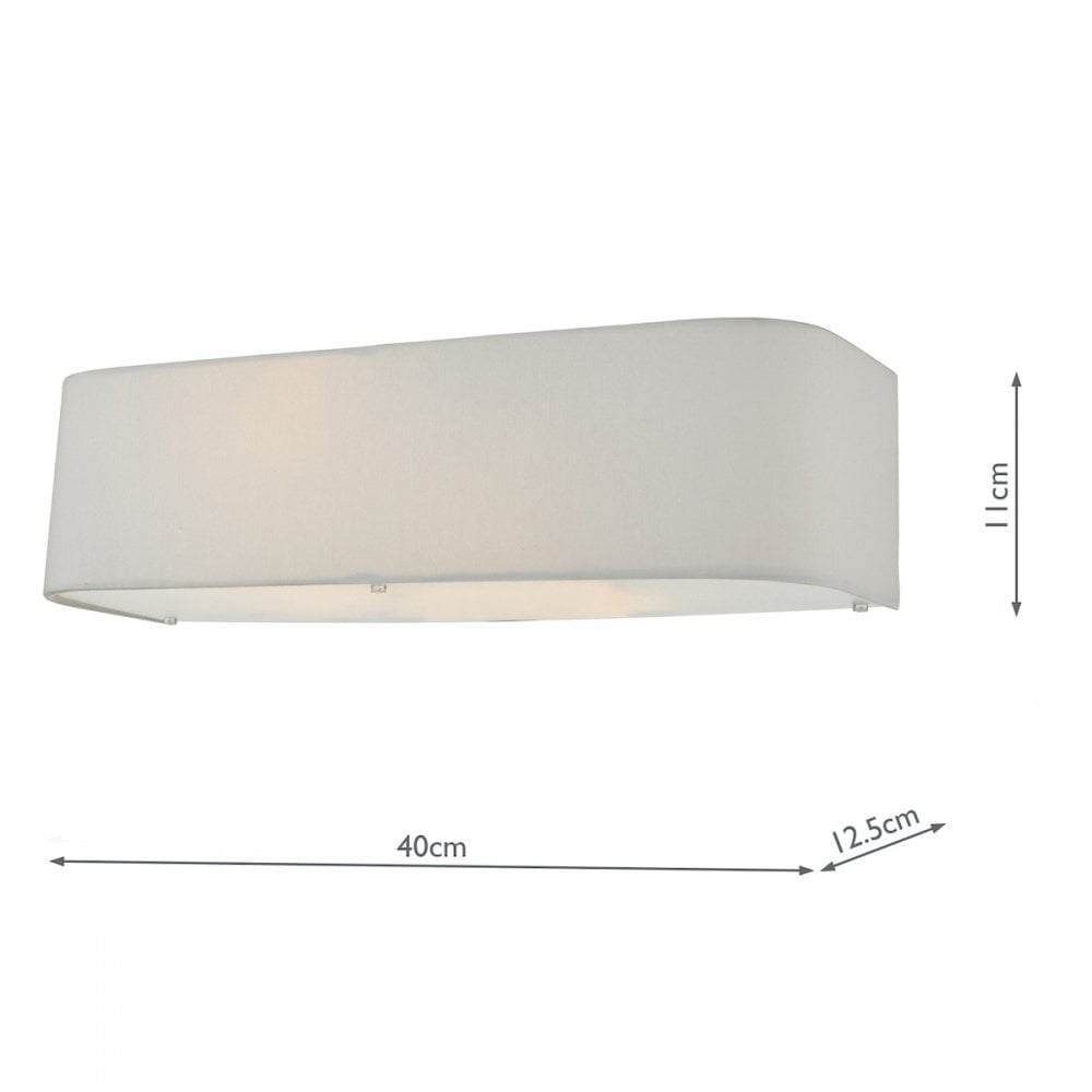 Dar RON092 Ronda 2 Light Wall Light Ivory