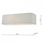 Dar RON092 Ronda 2 Light Wall Light Ivory