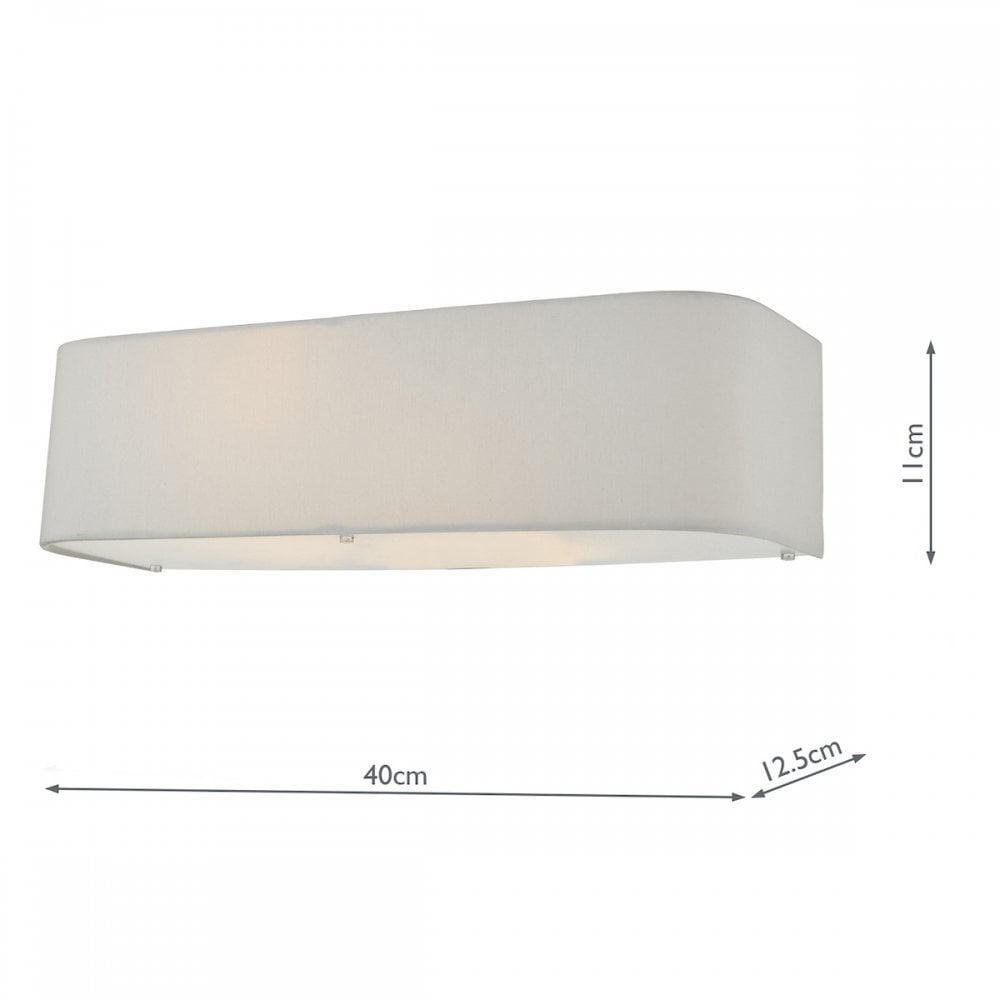 Dar RON092 Ronda 2 Light Wall Light Ivory