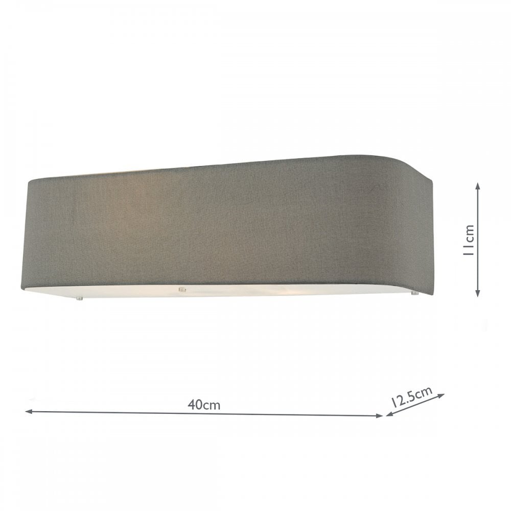 Dar RON0939 Ronda 2 Light Wall Light Grey