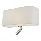 Dar RON712L Ronda 3 Light Wall Light Ivory With LED Reading Light