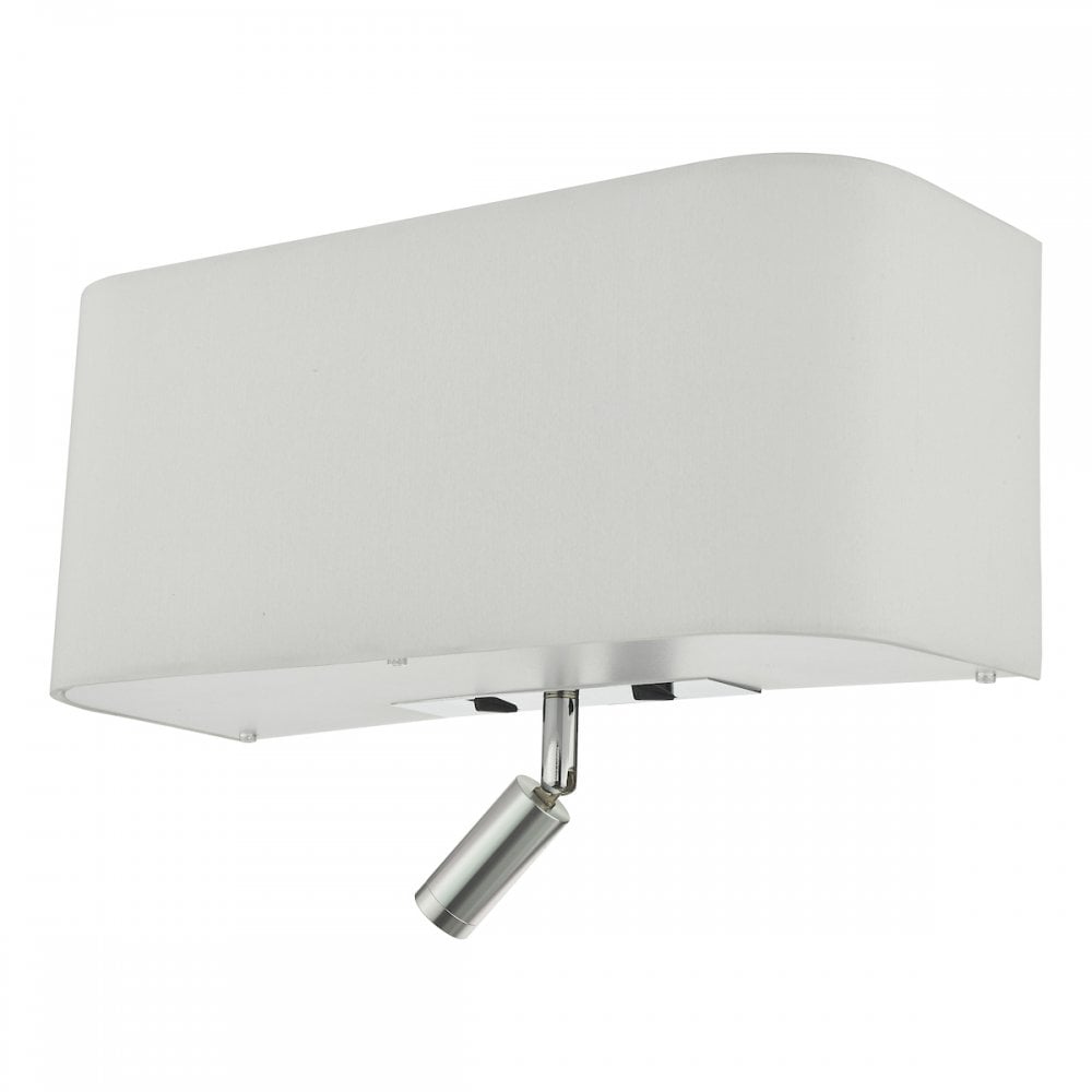 Dar RON712L Ronda 3 Light Wall Light Ivory With LED Reading Light