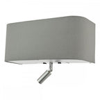 Dar RON7139L Ronda 3 Light Wall Light Grey With LED Reading Light