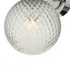 Dar WAY0750 Wayne Bathroom Wall Light Polished Chrome Glass