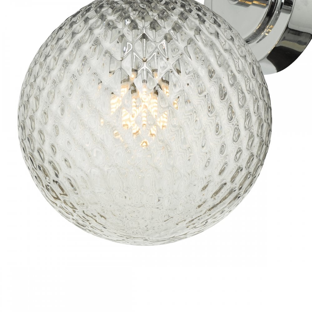 Wayne Bathroom Wall  Light Polished Chrome Glass