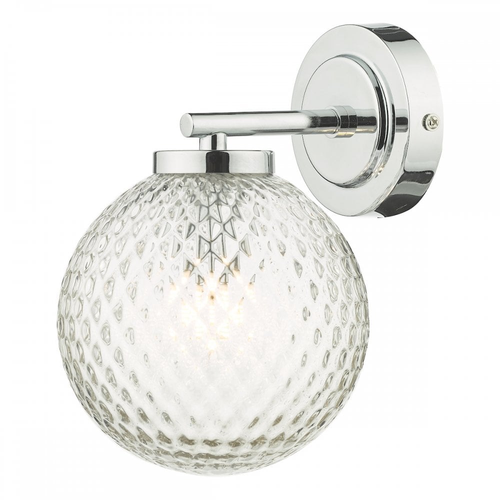 Wayne Bathroom Wall  Light Polished Chrome Glass