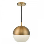 Dar AND0142 Andre 1 Light Pendant Aged Brass