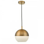 Dar AND0142 Andre 1 Light Pendant Aged Brass