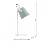 Dar EFF4139 Effie Table Lamp Soft Matt Grey And White