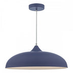 Dar KAE0123 Kaelan 1 Light Pendant Blue And White