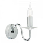 Dar PIQ0750 Pique Wall Light Polished Chrome And Clear Crystal Detail
