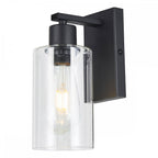 Dar MIU0722 Miu Wall Light Matt Black Glass