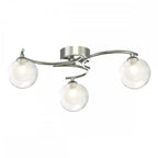 Dar NAK5350-04 Nakita 3 Light Semi Flush Polished Chrome With Clear/Opal Glass