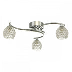 Dar NAK5350-06 Nakita 3 Light Semi Flush Polished Chrome With Dimpled Glass