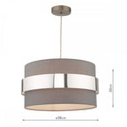 Dar OKI6539 Oki Easy Fit Grey Shade With Chrome Band
