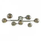 Dar REY3450-01 Reyna 7 Light Semi Flush Polished Chrome With Smoked Glass