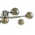 Dar REY3450-01 Reyna 7 Light Semi Flush Polished Chrome With Smoked Glass