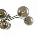 Dar REY3450-01 Reyna 7 Light Semi Flush Polished Chrome With Smoked Glass