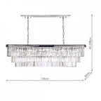Dar EUL2350 Eulalia 10 Light Chandelier Polished Chrome Crystal