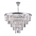 Dar EUL1250 Eulalia 12 Light Chandelier Polished Chrome Crystal