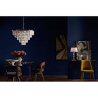 Dar EUL1250 Eulalia 12 Light Chandelier Polished Chrome Crystal