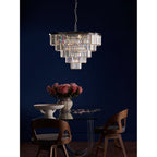 Dar EUL1250 Eulalia 12 Light Chandelier Polished Chrome Crystal