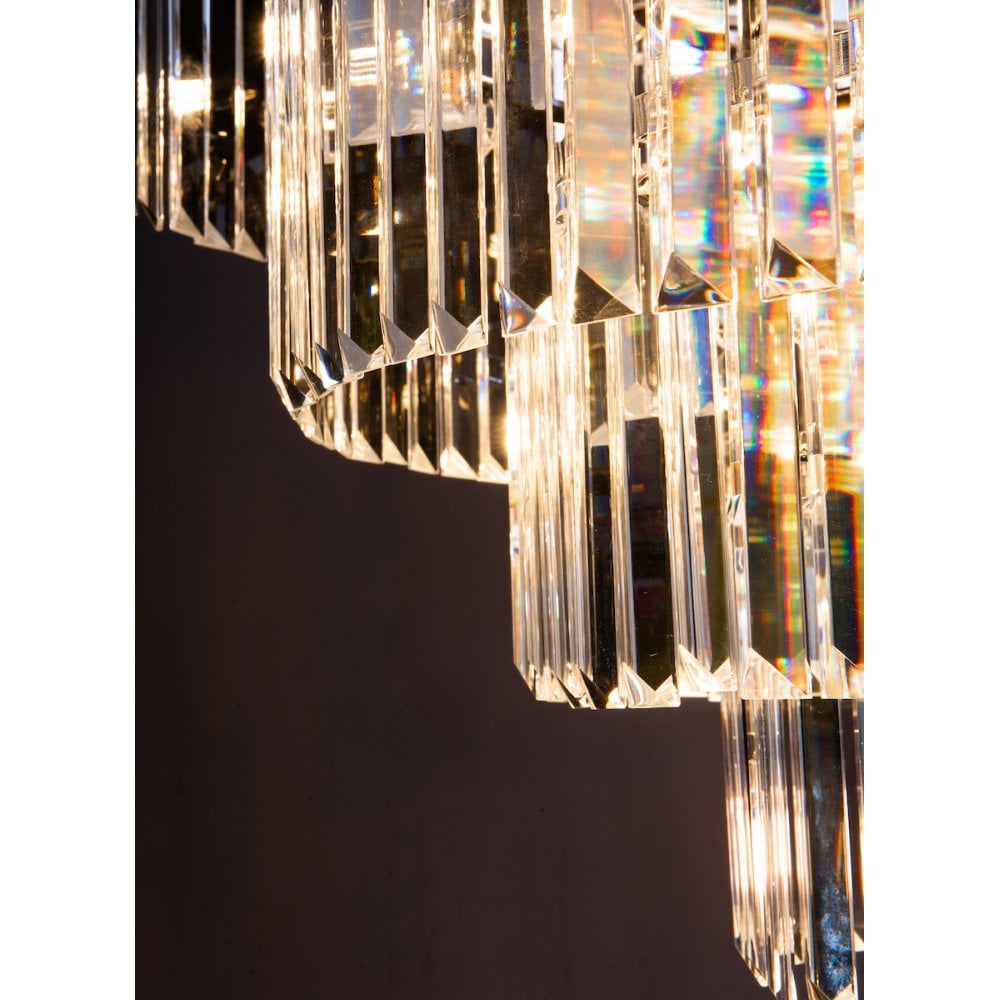 Dar EUL1250 Eulalia 12 Light Chandelier Polished Chrome Crystal