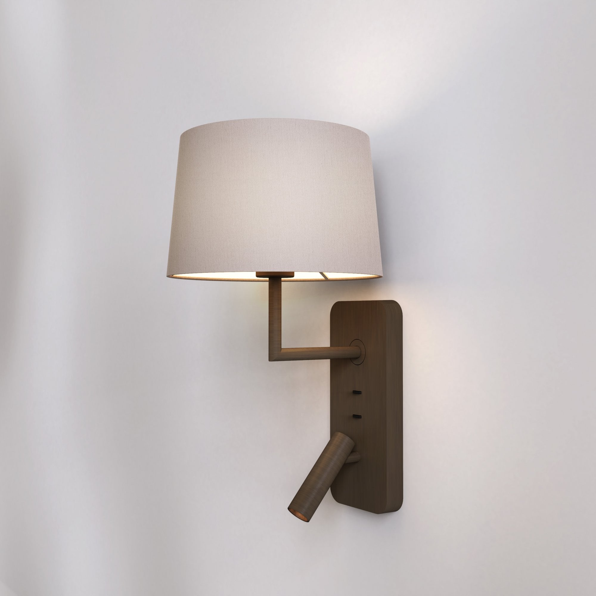 1406012 Side by Side Grande Reading Light USB Bronze