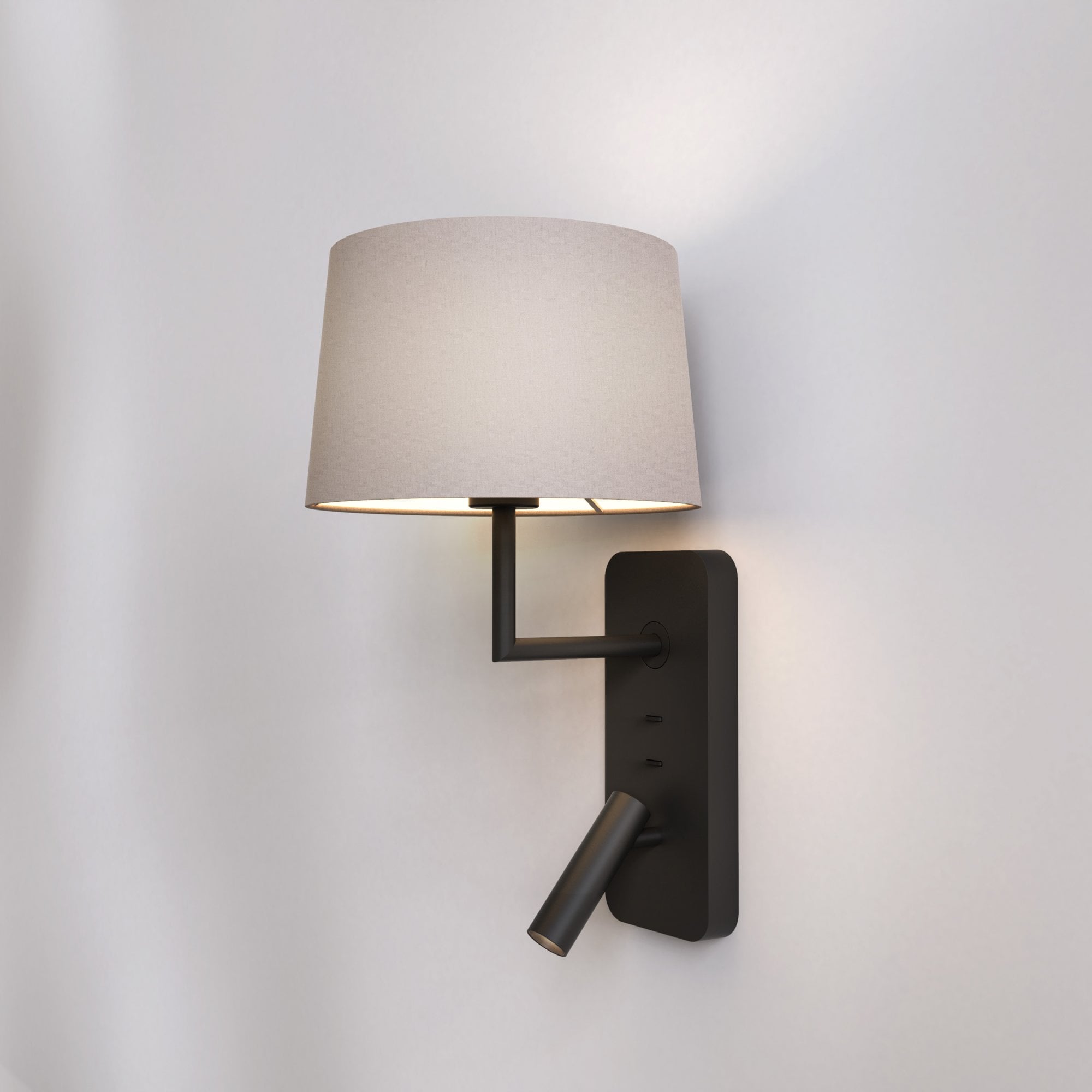 1406013 Side by Side Grande Reading Light USB Matt Black