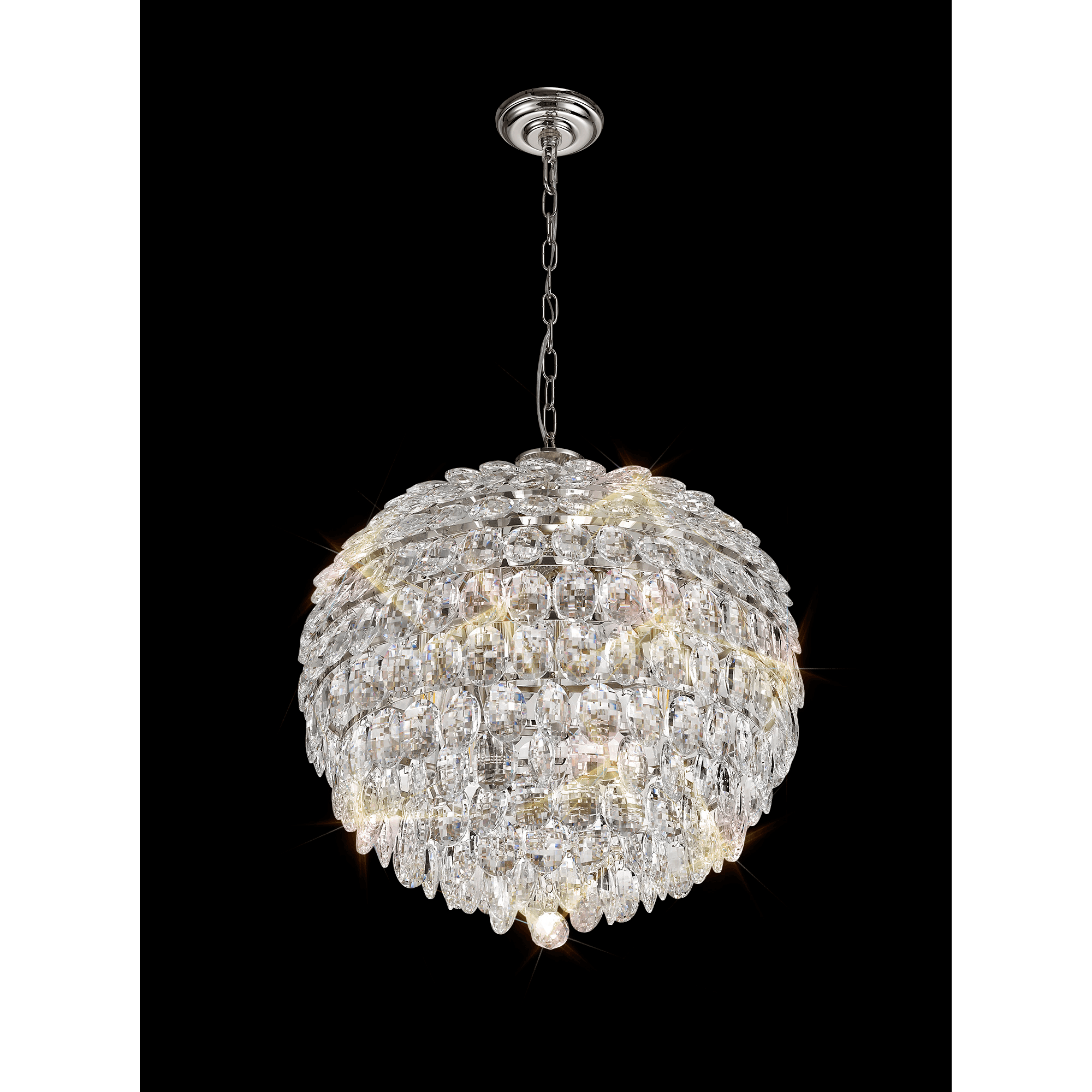 IL32802 Coniston Pendant 9 Light Polished Chrome Crystal