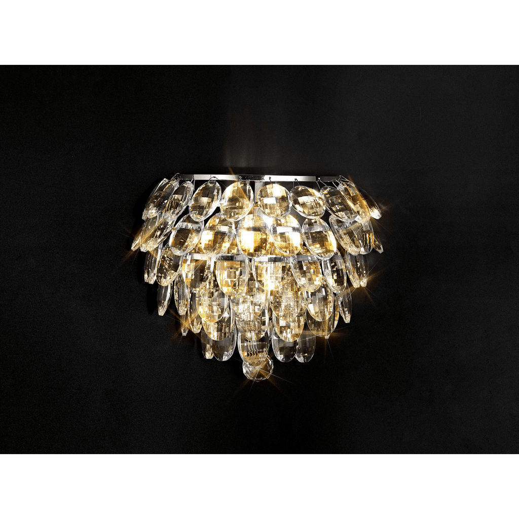 IL32806 Coniston Wall Lamp 1 Light Polished Chrome Crystal