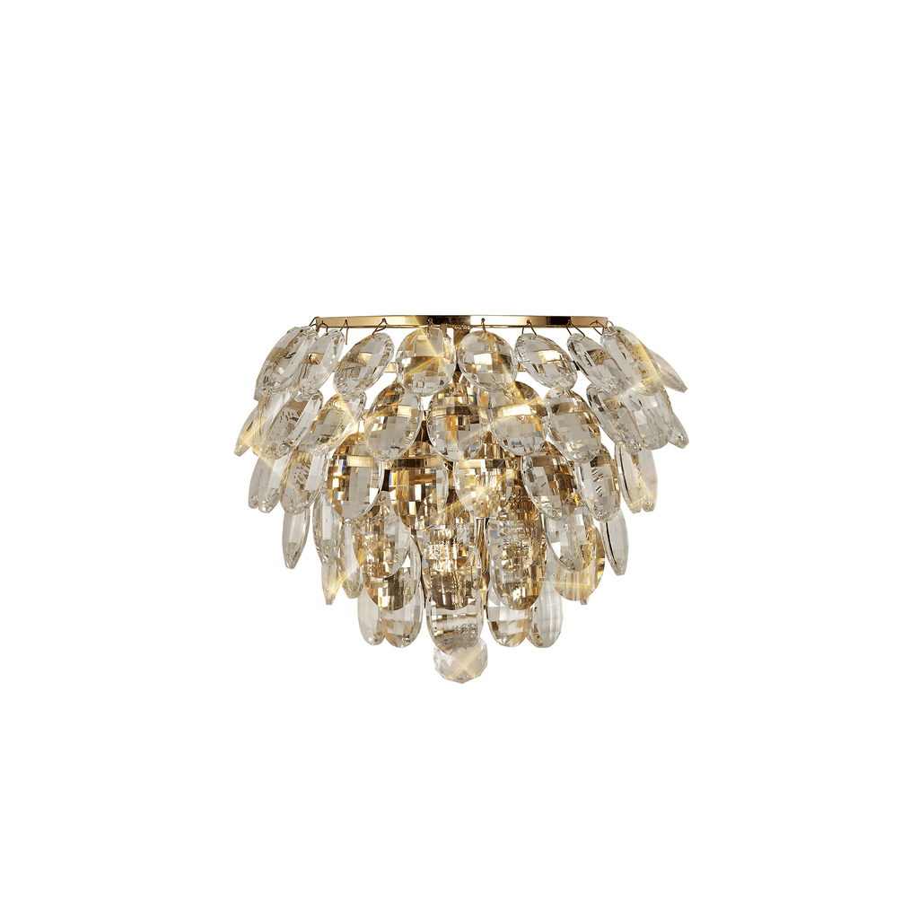 IL32807 Coniston Wall Lamp 1 Light French Gold Crystal