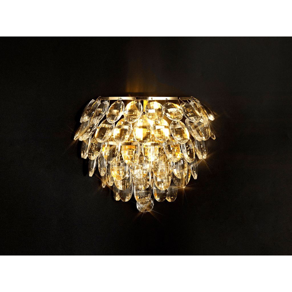 IL32807 Coniston Wall Lamp 1 Light French Gold Crystal