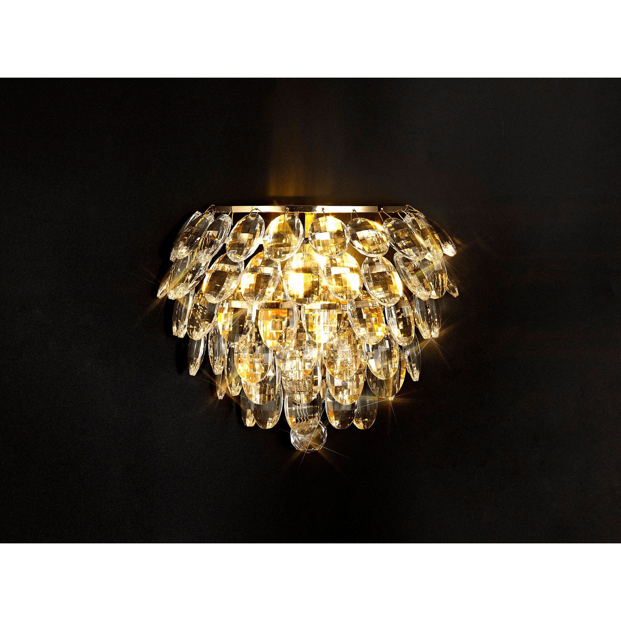 IL32807 Coniston Wall Lamp 1 Light French Gold Crystal