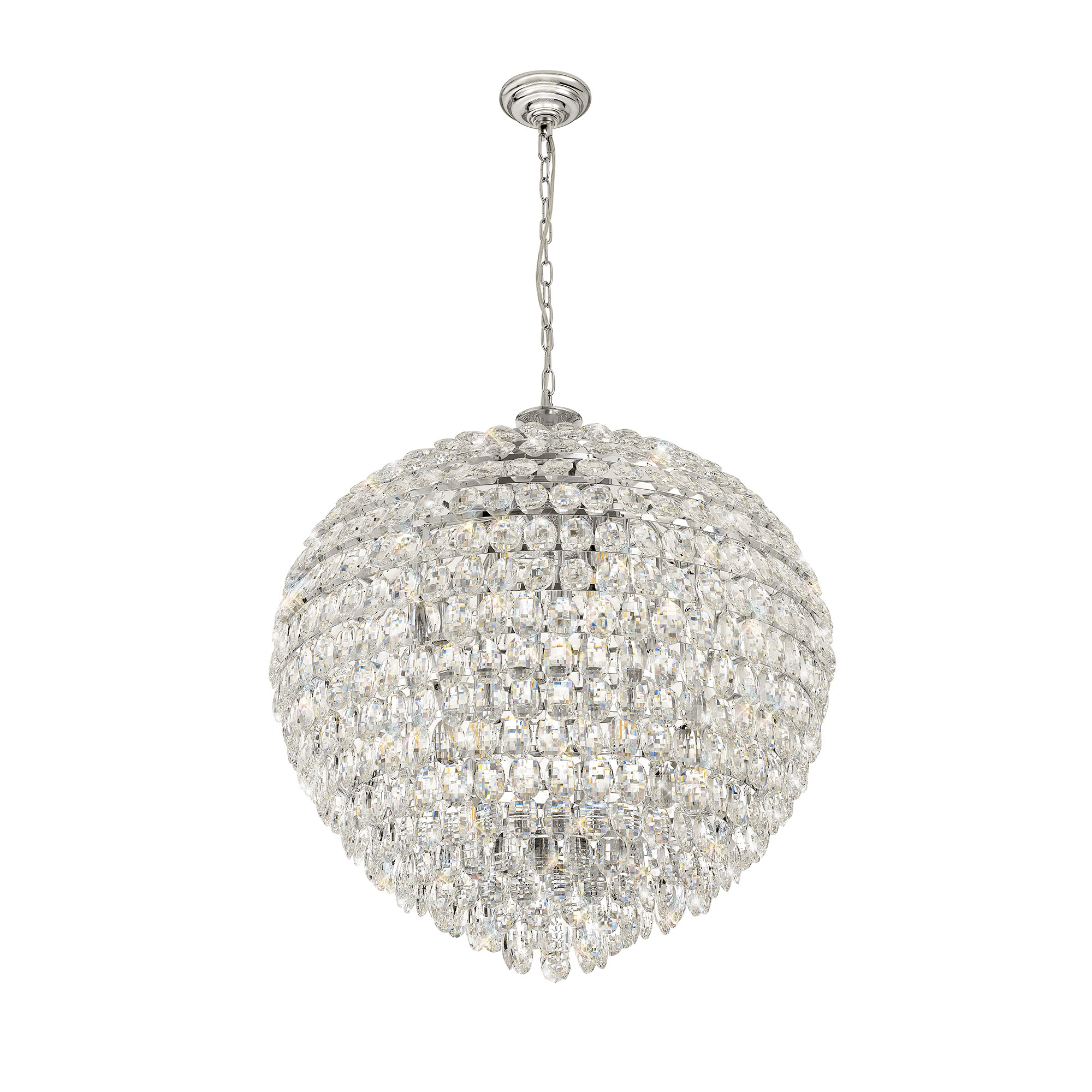 IL32809 Coniston Pendant 16 Light Polished Chrome Crystal