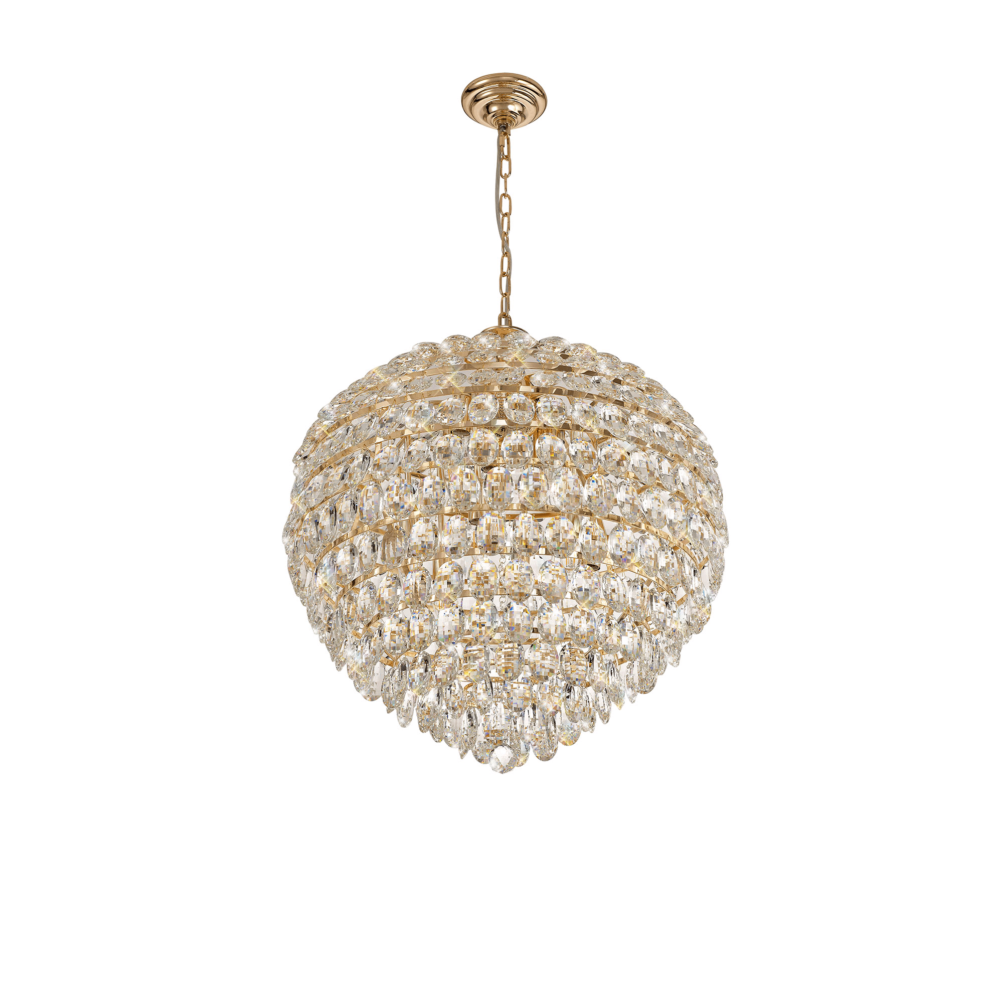 IL32810 Coniston Pendant 12 Light French Gold Crystal