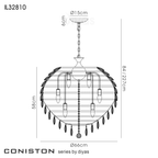 IL32810 Coniston Pendant 12 Light French Gold Crystal