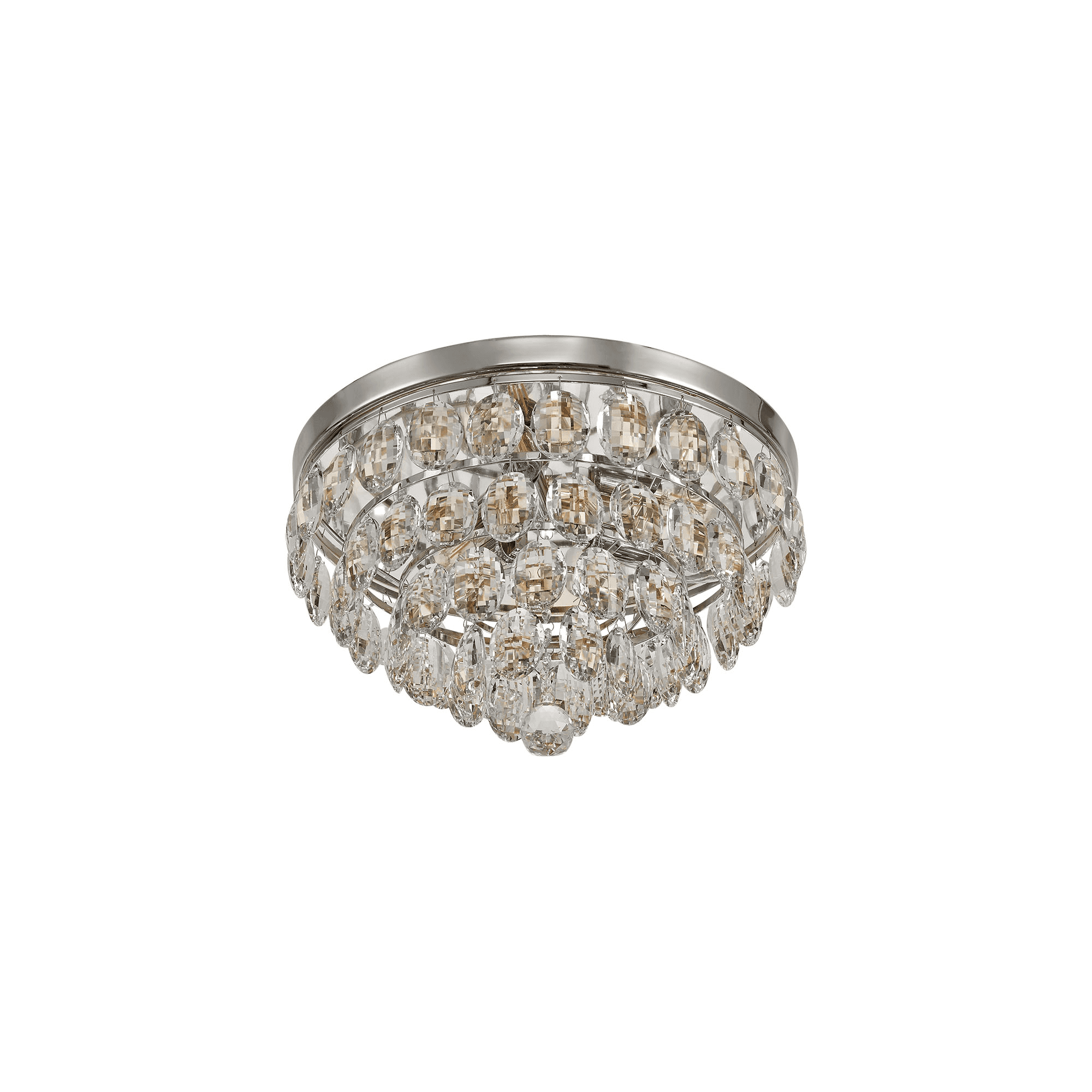 IL32812 Coniston Flush Ceiling 3 Light Polished Chrome Crystal