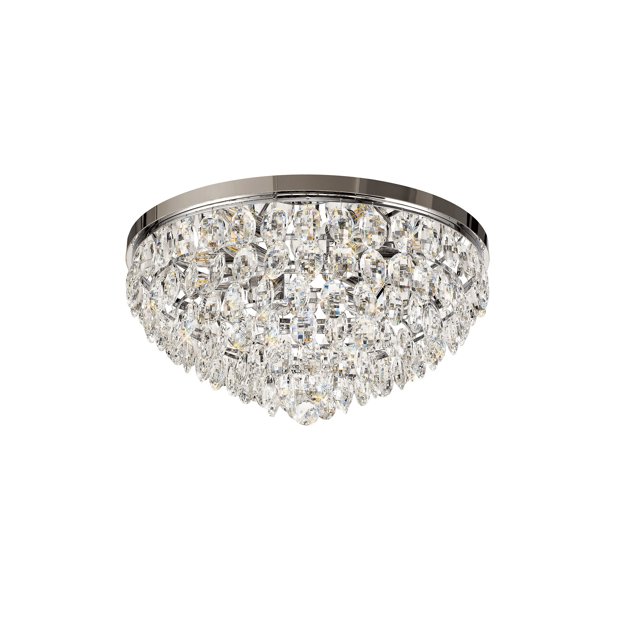 IL32813 Coniston Flush Ceiling 6 Light Polished Chrome Crystal