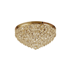 IL32817 Coniston Flush Ceiling 6 Light French Gold Crystal (C)
