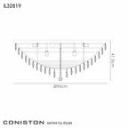 IL32819 Coniston Flush Ceiling 15 Light French Gold Crystal