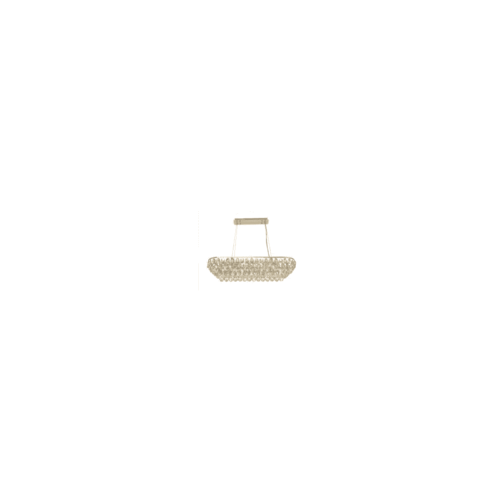 IL32821 Coniston Linear Pendant 8 Light French Gold Crystal
