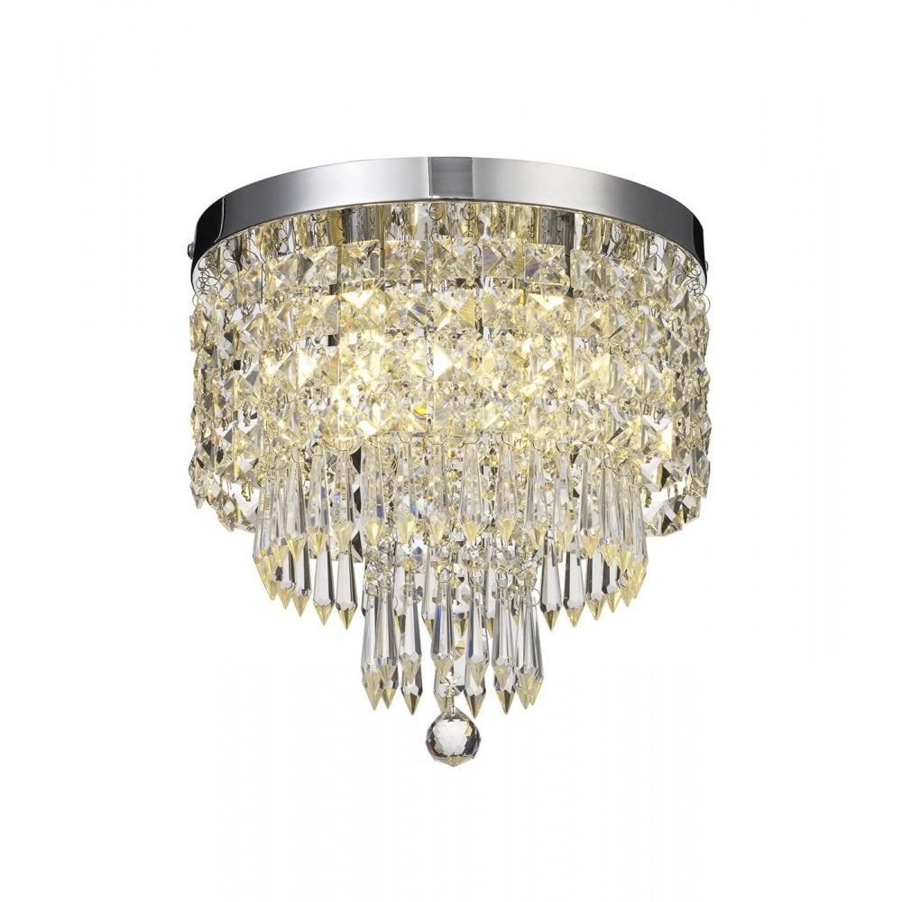 NL70569 Isabelle Bathroom Ceiling  Light 4 Light Polished Chrome/Crystal