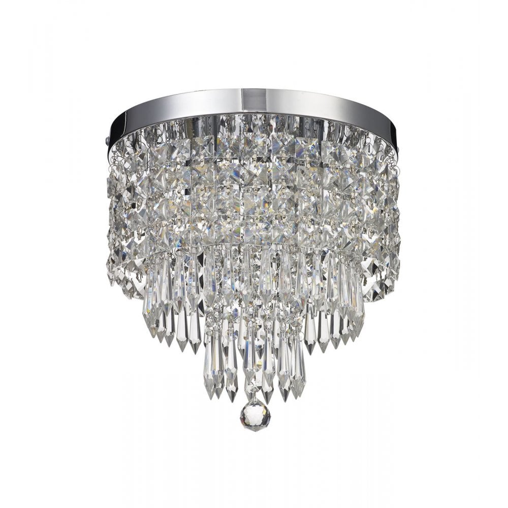 NL70569 Isabelle Bathroom Ceiling  Light 4 Light Polished Chrome/Crystal
