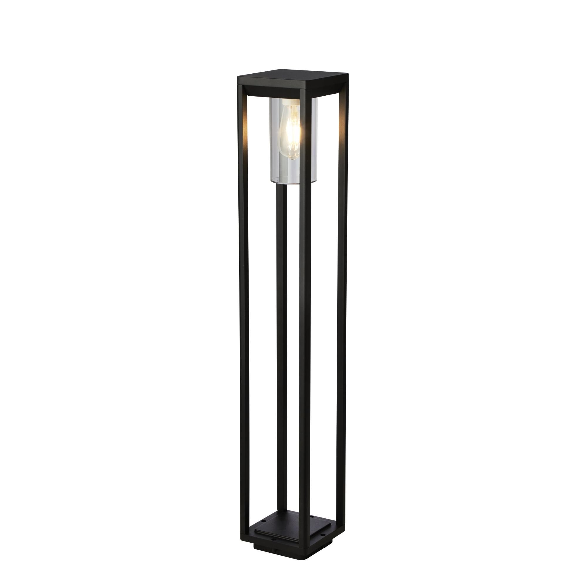 28731-900 1 Light Outdoor Post 900mm Black With Clear Diffuser