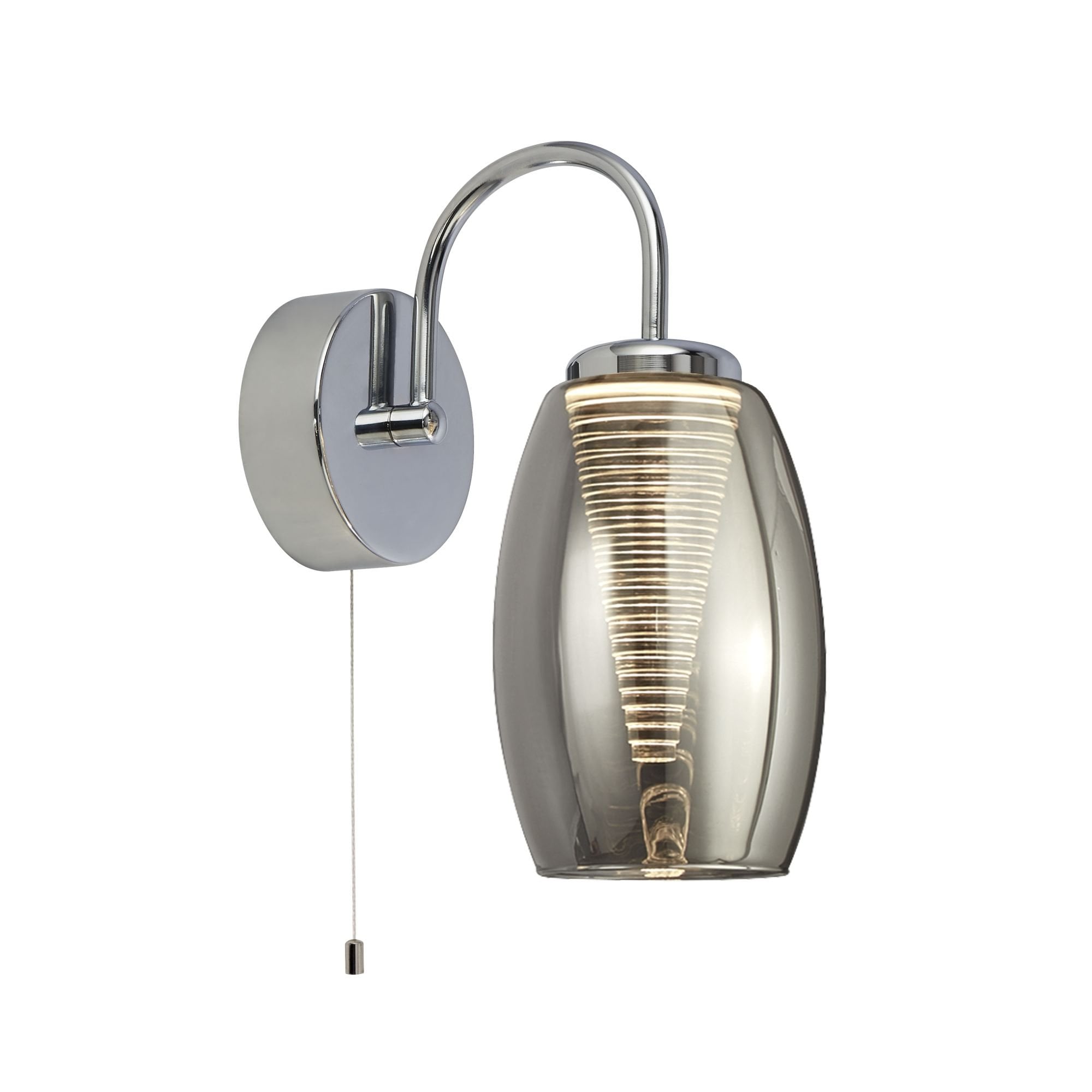 97292-1SM Cyclone 1 Light Wall Light With Smoked Glass