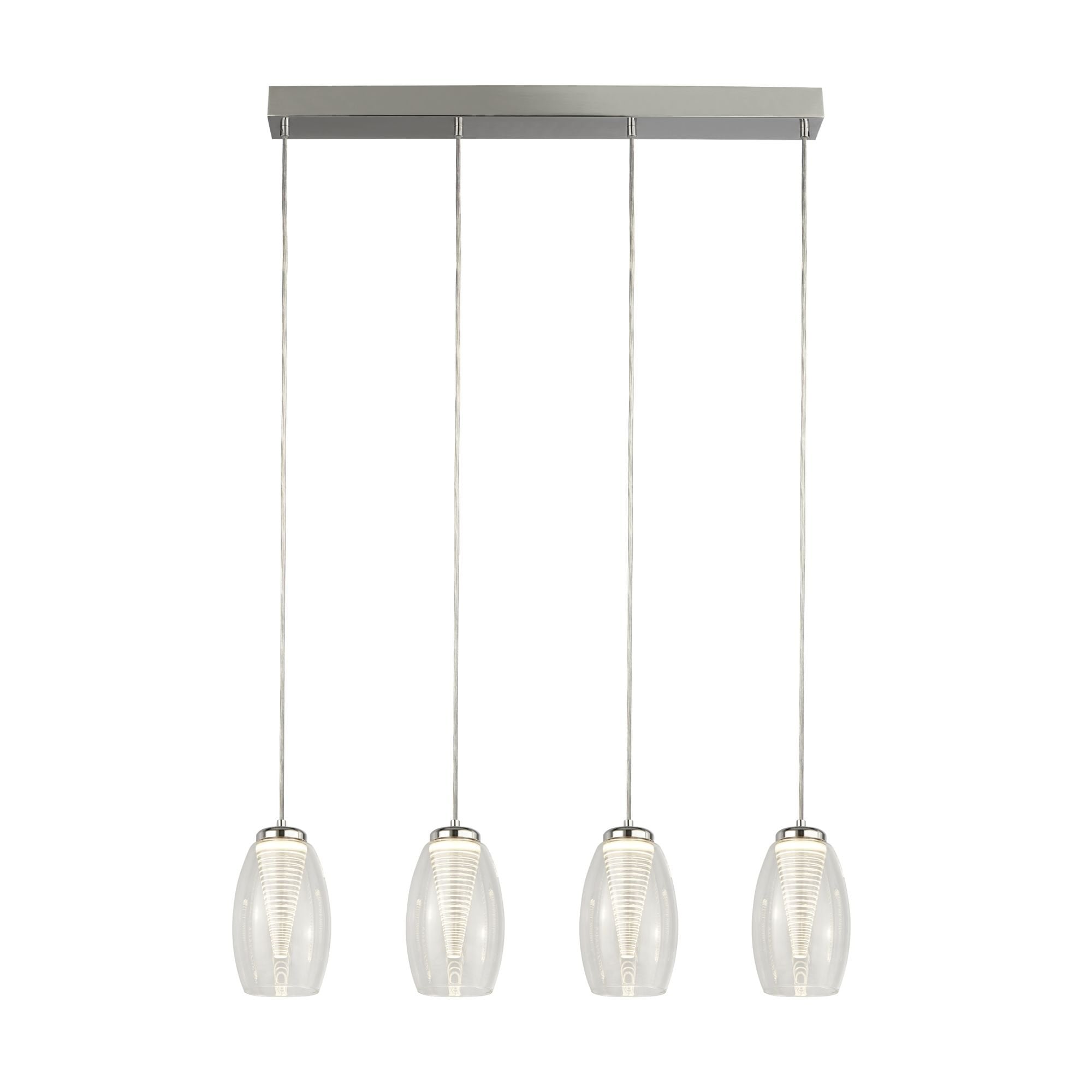 97292-4CL Cyclone 4 Light Bar Pendant With Clear Glass