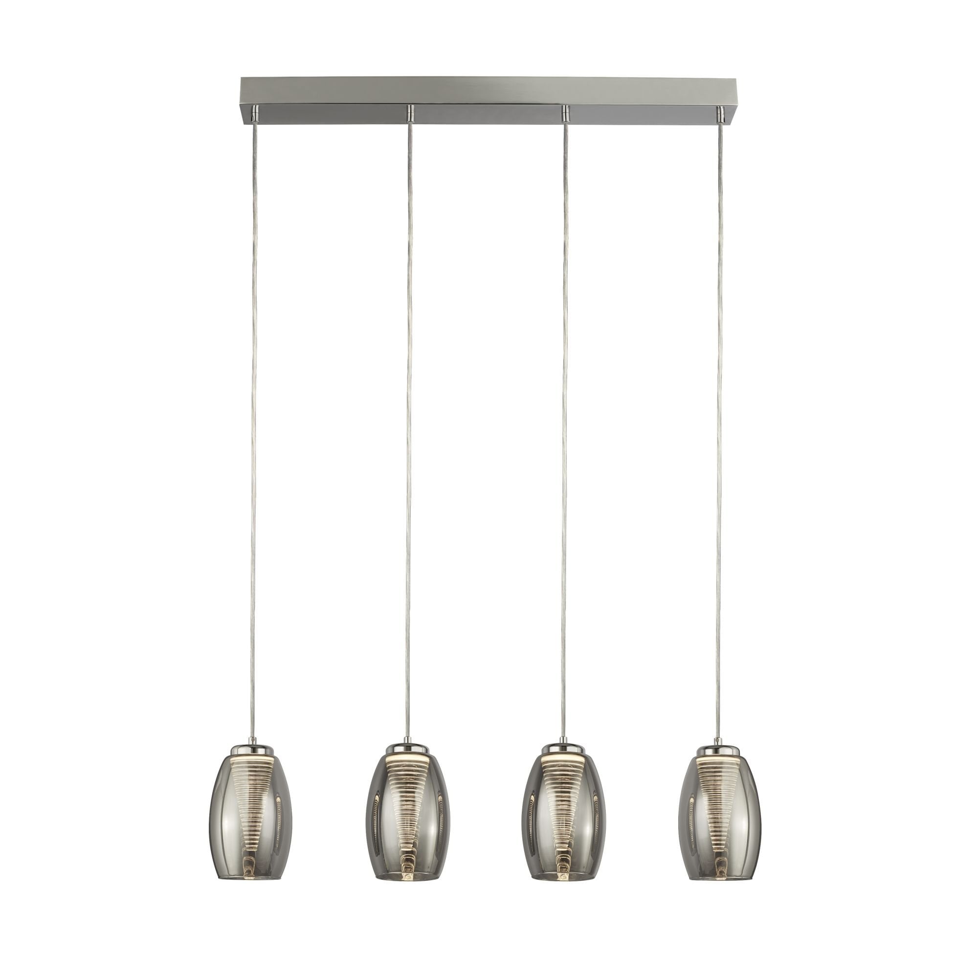 97292-4SM Cyclone 4 Light Bar Pendant With Smoked Glass